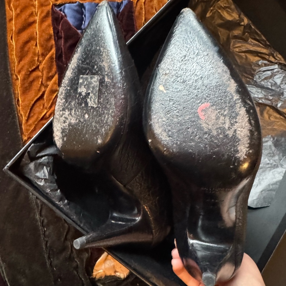 Rare Saint Laurent Croc Leather Black Ankle Booties - Picture 8 of 11